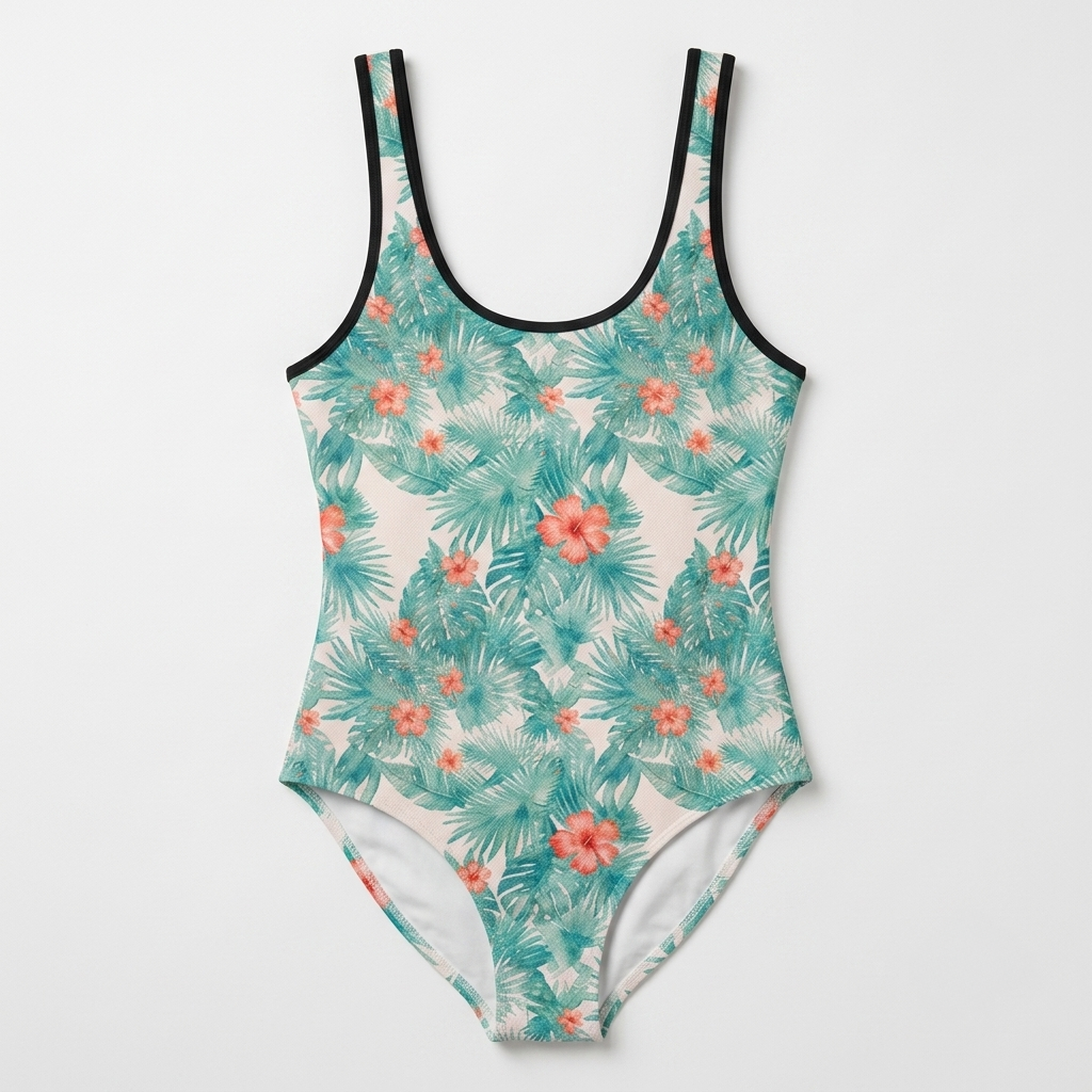 Tropical Hibiscus One-Piece Swimsuit