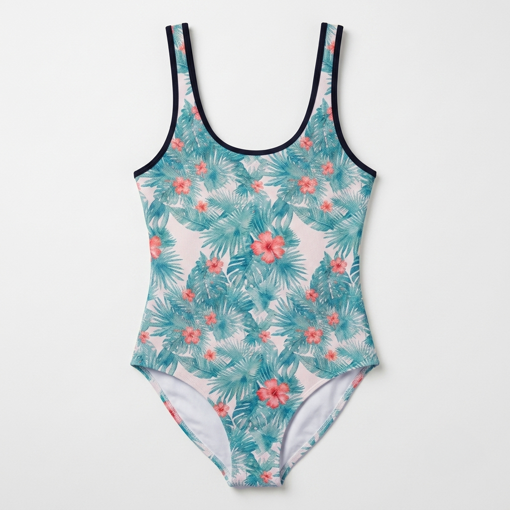 Tropical Hibiscus One-Piece Swimsuit