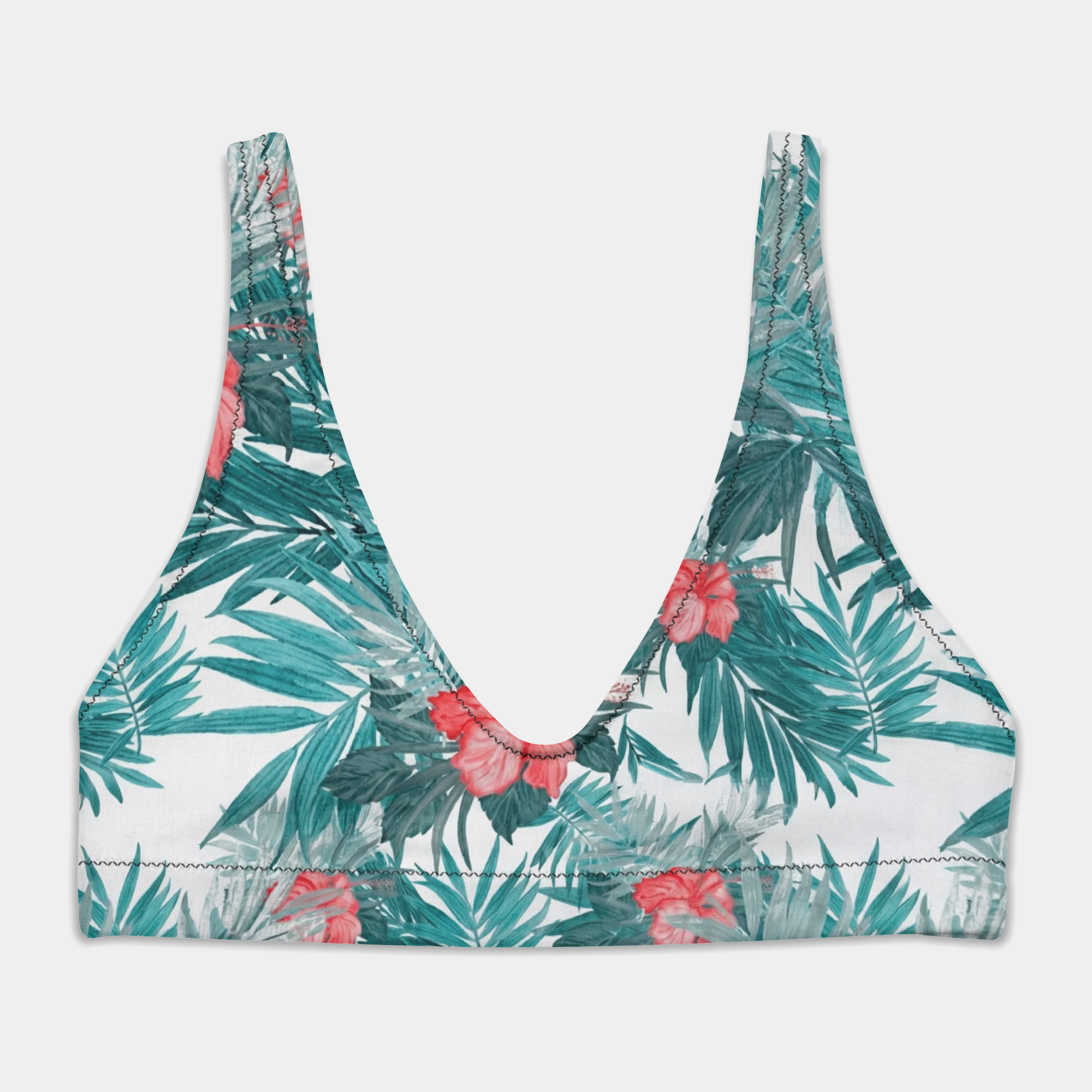 Tropical Hibiscus Bikini Top